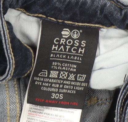 Cross Hatch Men's Blue Slim Fit Distressed Jeans 30W 30L
