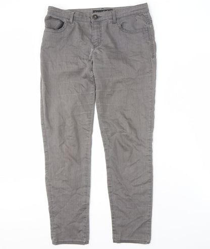 Next Women's Grey Regular Cotton Jeans