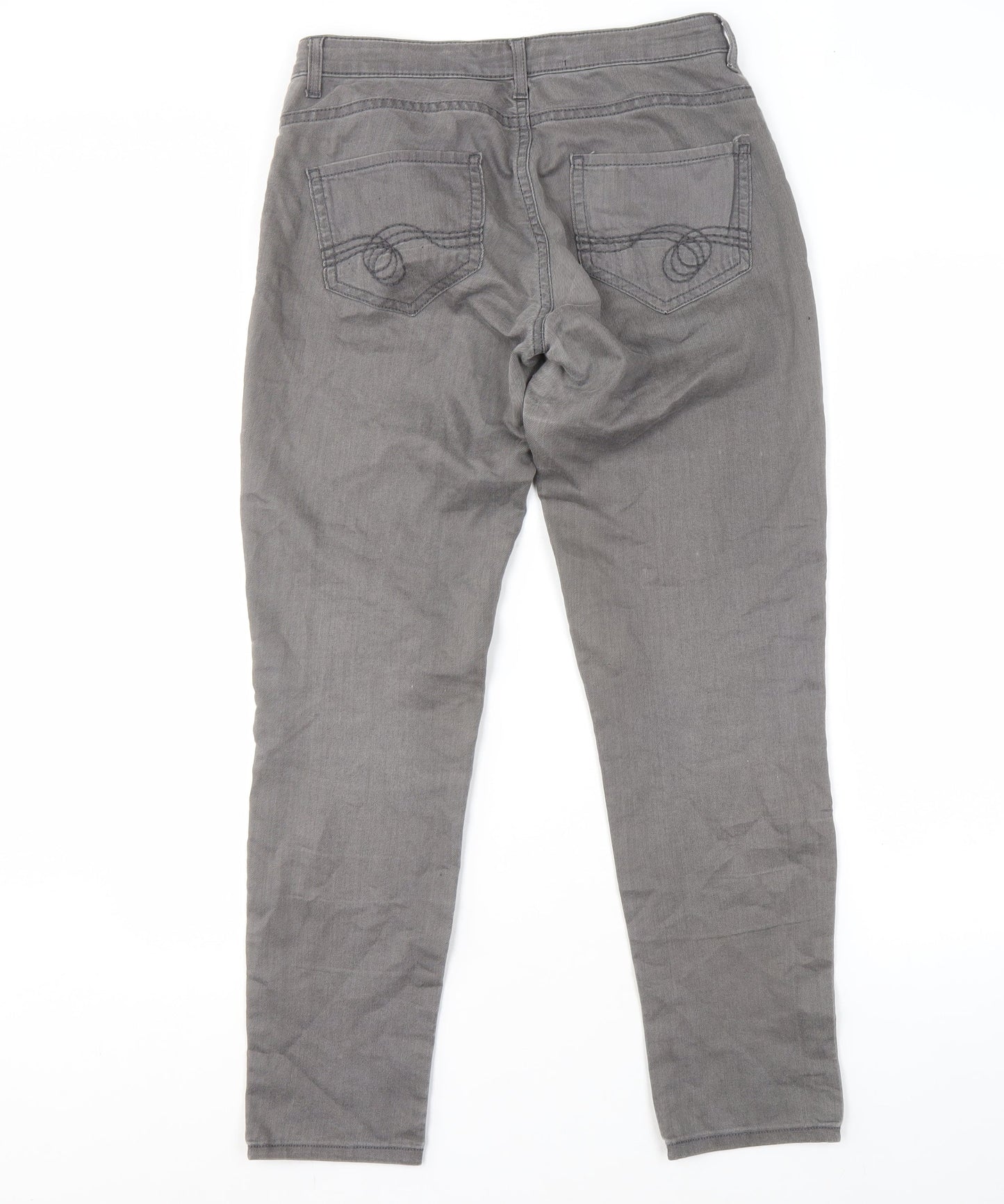 Next Women's Grey Regular Cotton Jeans