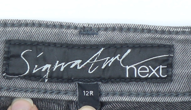 Next Women's Grey Regular Cotton Jeans