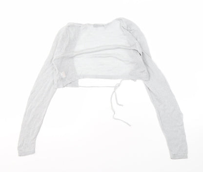 Boohoo Women's Grey Shrug, M, Open-Knit Jumper