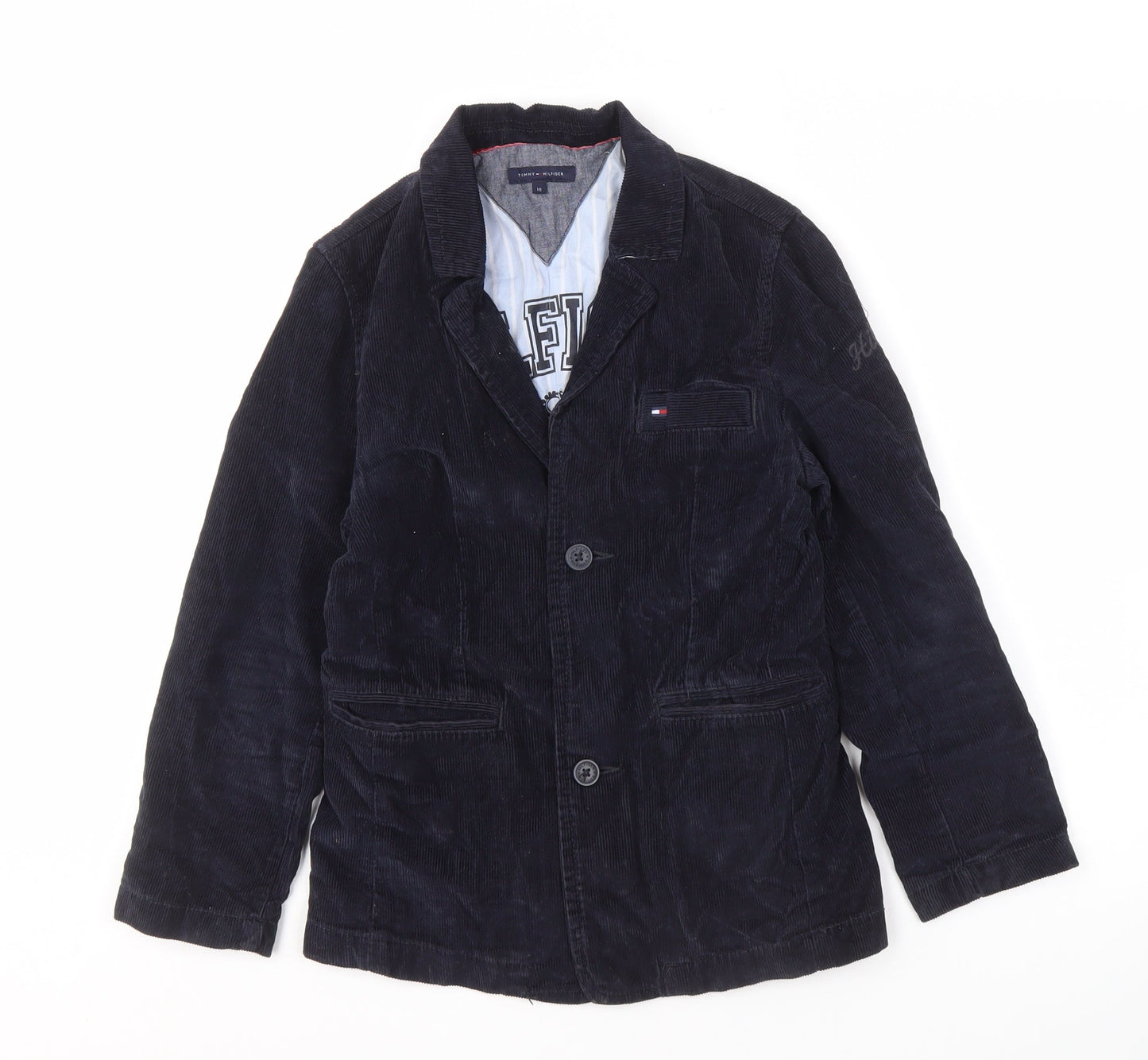 Womens UK Size 10 Tommy Hilfiger Blue Basic Jacket Blazer