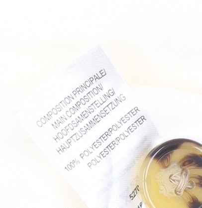 Damart Women's Ivory Button-Up V-Neck Blouse Size 28