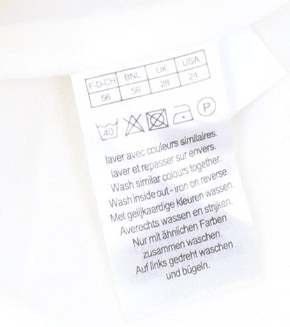 Damart Women's Ivory Button-Up V-Neck Blouse Size 28