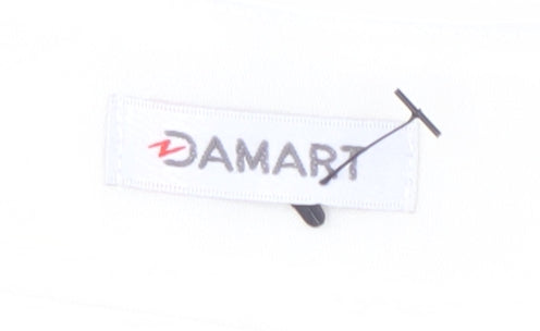 Damart Women's Ivory Button-Up V-Neck Blouse Size 28