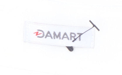 Damart Women's Ivory Button-Up V-Neck Blouse Size 28