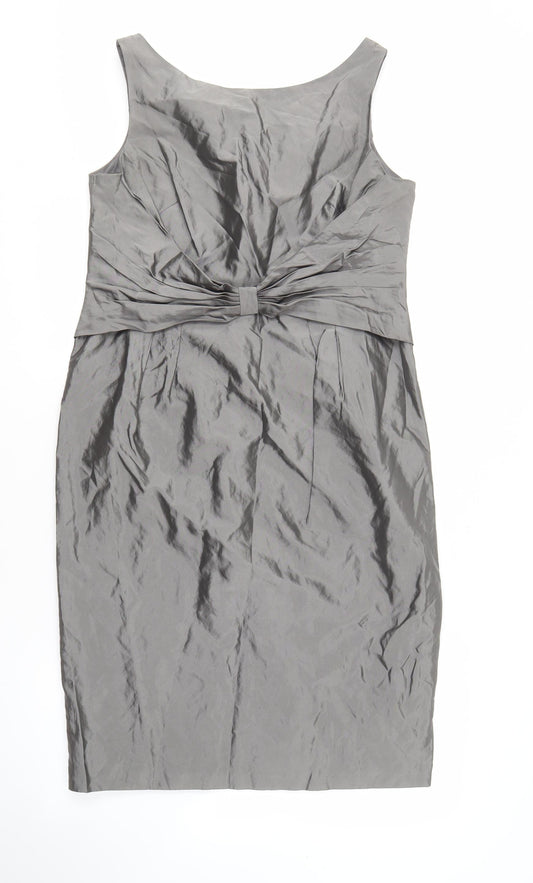 Minuet Women’s Grey Sheath Dress Size 14 Sleeveless