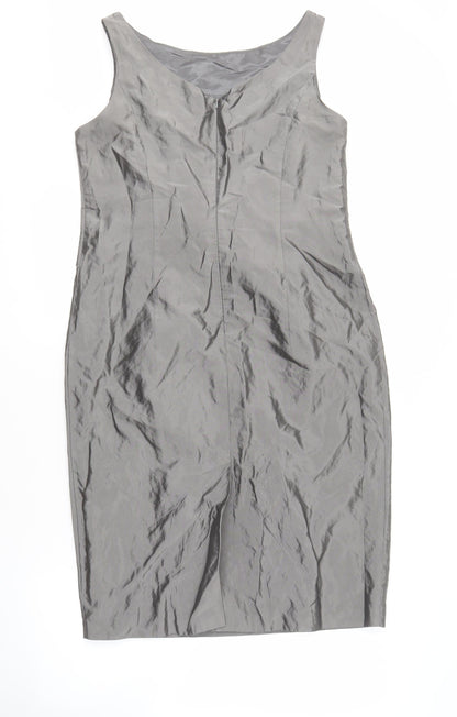 Minuet Women’s Grey Sheath Dress Size 14 Sleeveless