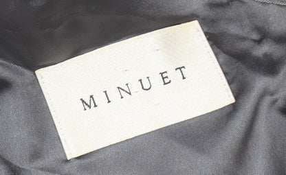 Minuet Women’s Grey Sheath Dress Size 14 Sleeveless