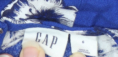 Gap Women's Blue Floral Dress Size 6