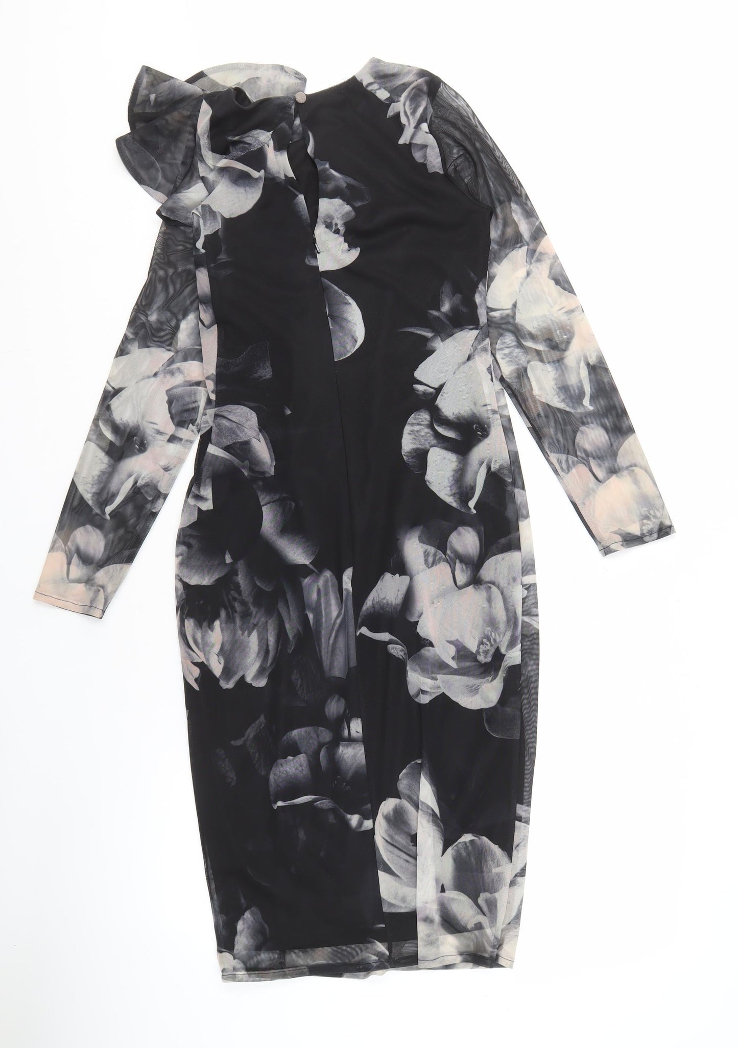 Coast Women's Black Floral Midi Bodycon Dress