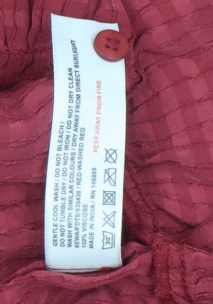 Fat Face Women's Red Sleeveless Button Dress