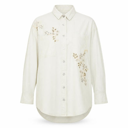 Womens UK Size S River Island Ivory Basic Button-Up