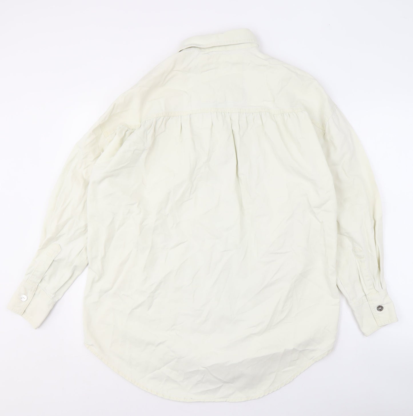 Womens UK Size S River Island Ivory Basic Button-Up