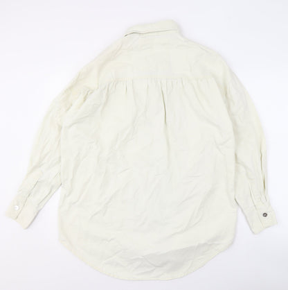 Womens UK Size S River Island Ivory Basic Button-Up