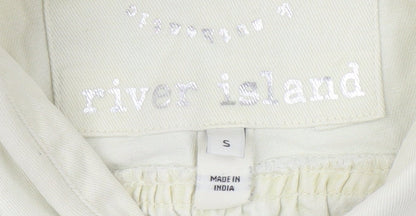 Womens UK Size S River Island Ivory Basic Button-Up