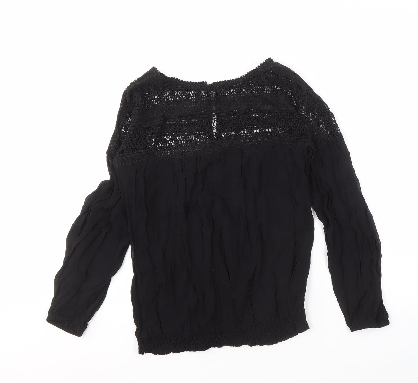 Womens UK Size 8 Oasis Black Basic Blouse