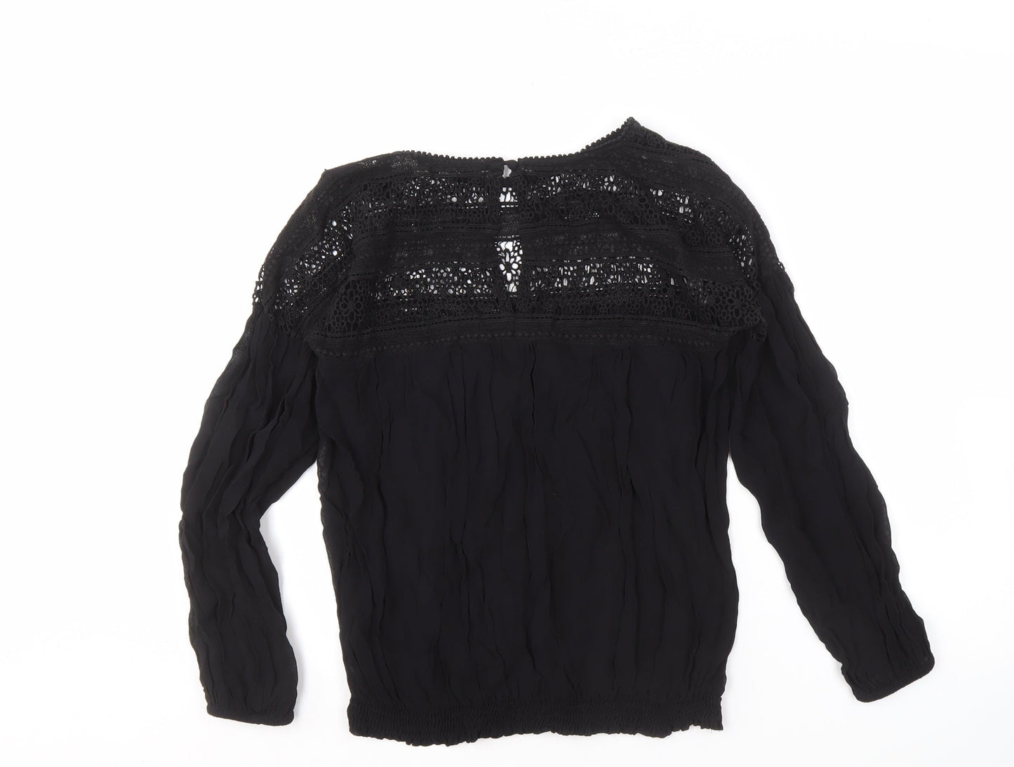 Womens UK Size 8 Oasis Black Basic Blouse