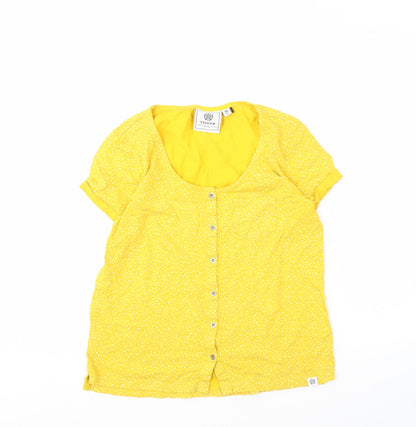 Womens UK Size 10 TOG24 Yellow Basic Blouse