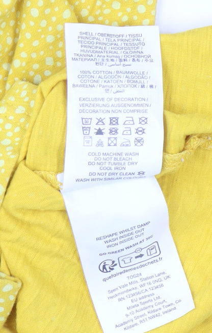 Womens UK Size 10 TOG24 Yellow Basic Blouse