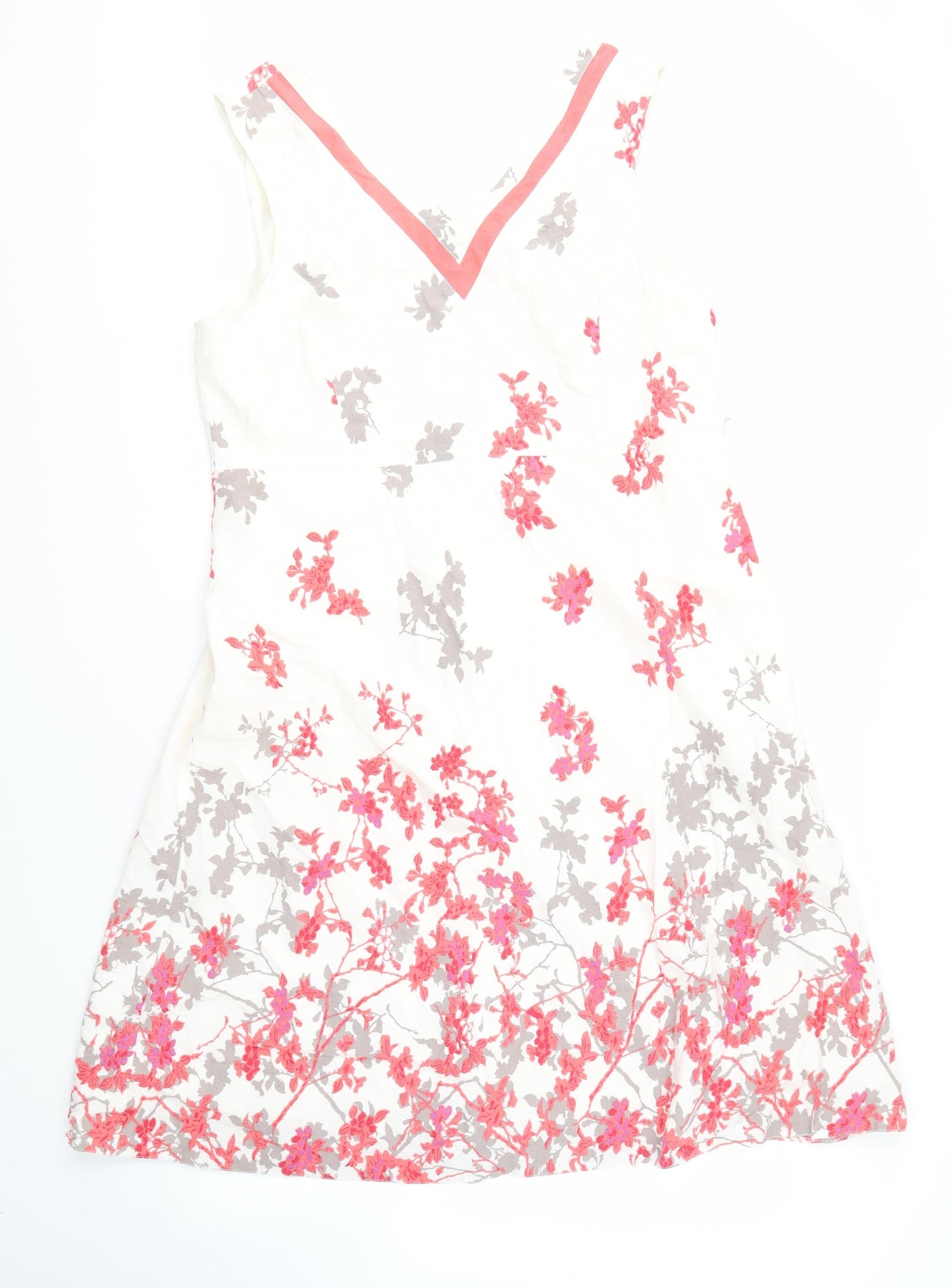 Klass Women's Pink Floral A-Line Sleeveless Dress