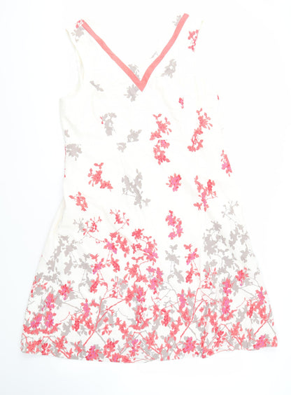 Klass Women's Pink Floral A-Line Sleeveless Dress