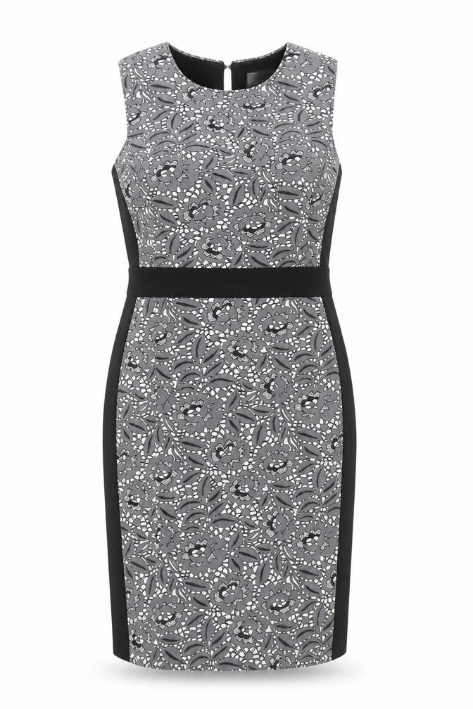 Fenn Wright Manson Women's Grey Floral Dress Size 14
