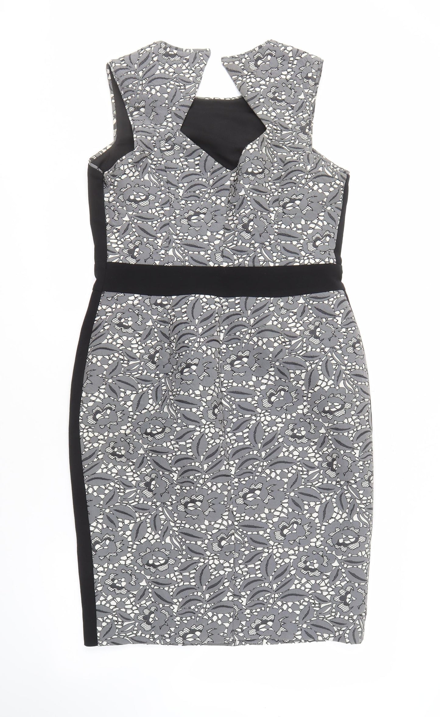 Fenn Wright Manson Women's Grey Floral Dress Size 14