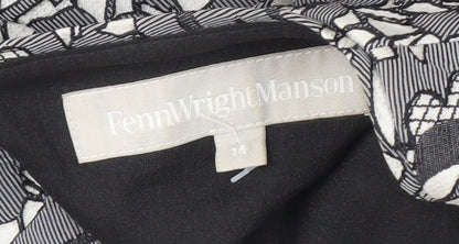 Fenn Wright Manson Women's Grey Floral Dress Size 14