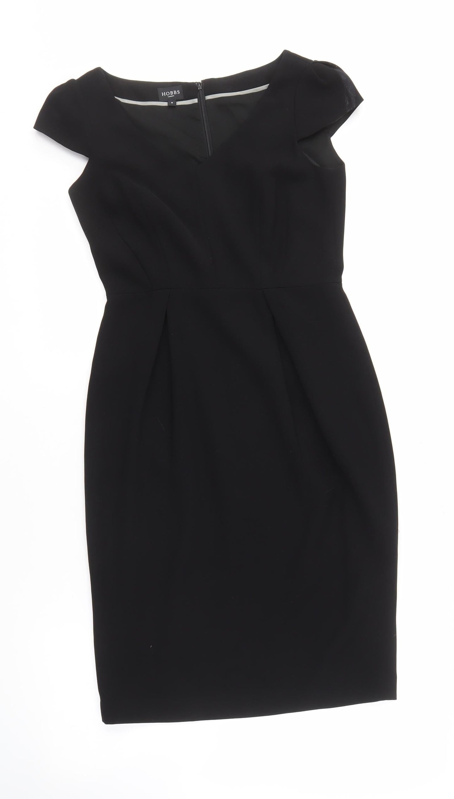 Hobbs Women’s Black Sheath Dress, Size 8 Short Sleeve