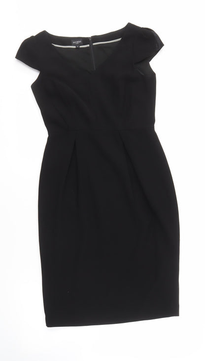 Hobbs Women’s Black Sheath Dress, Size 8 Short Sleeve