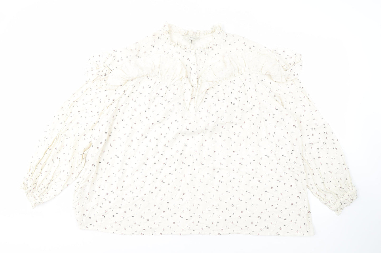 Savannah Miller Women's White Floral Blouse Size 22