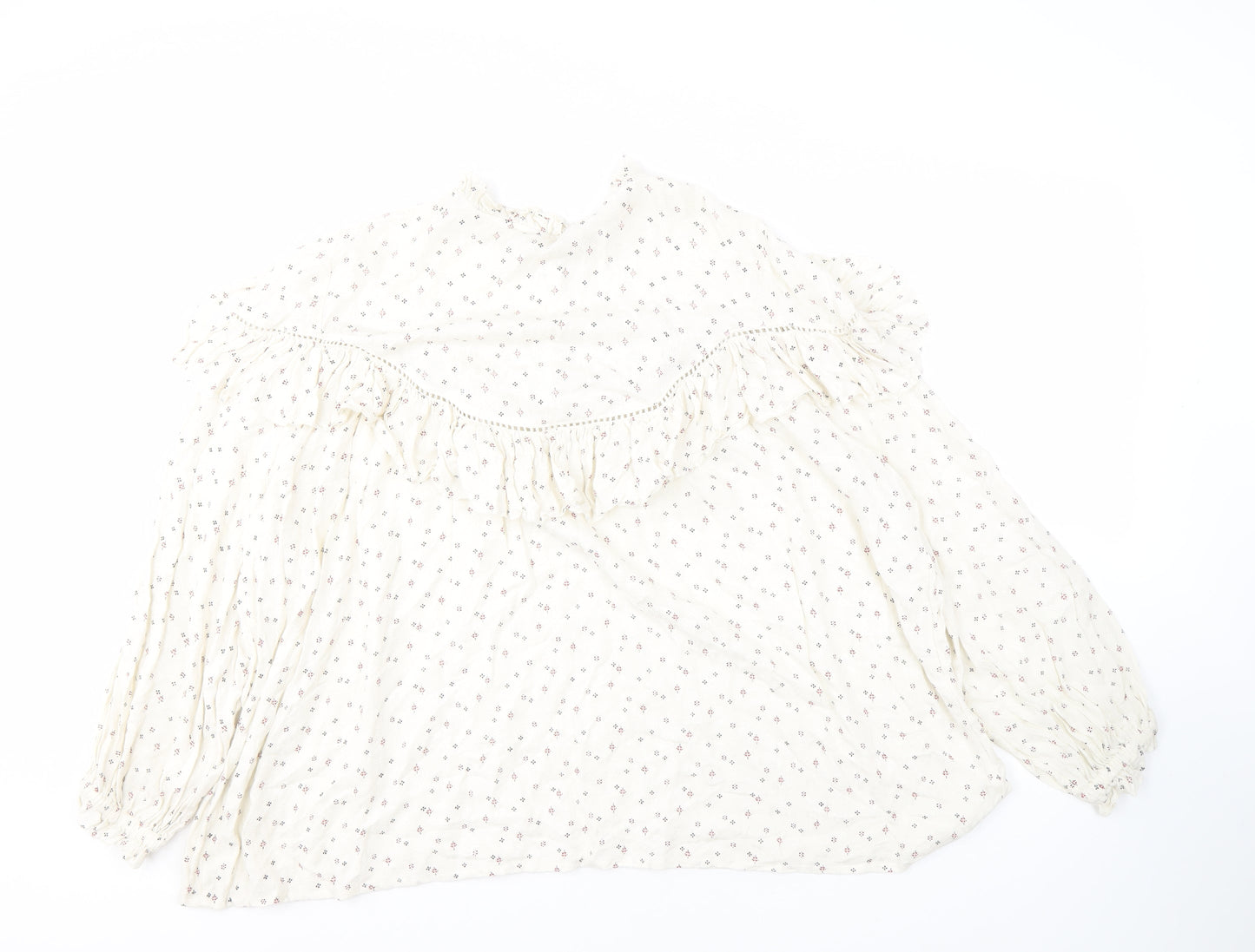 Savannah Miller Women's White Floral Blouse Size 22