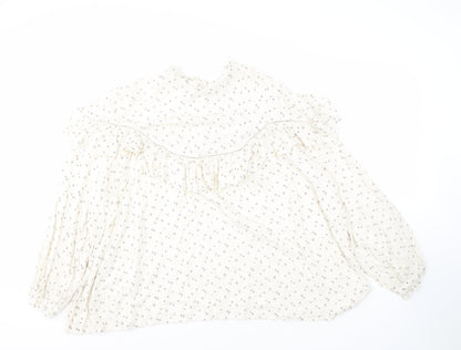 Savannah Miller Women's White Floral Blouse Size 22