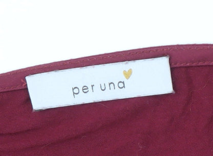 Womens UK Size 22 Marks and Spencer Red Jersey Blouse