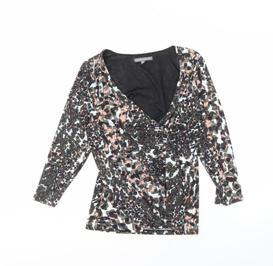 Laura Ashley Women's Multicoloured V-Neck Blouse Size 12