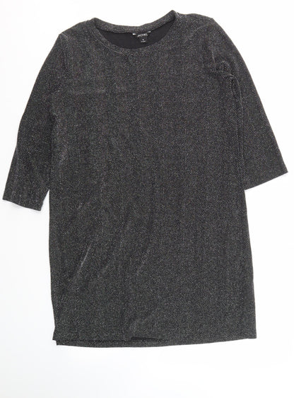 Monki Women's Black Herringbone Dress, Size M