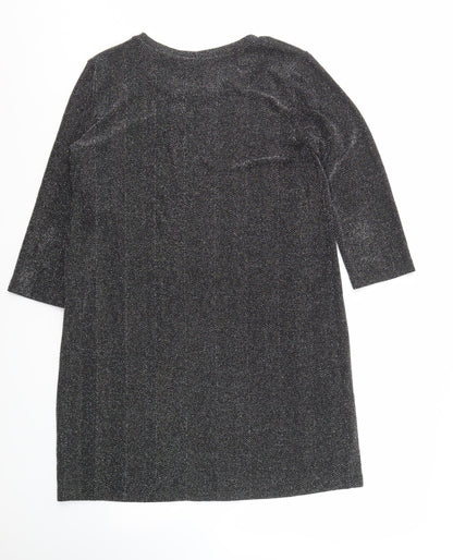 Monki Women's Black Herringbone Dress, Size M