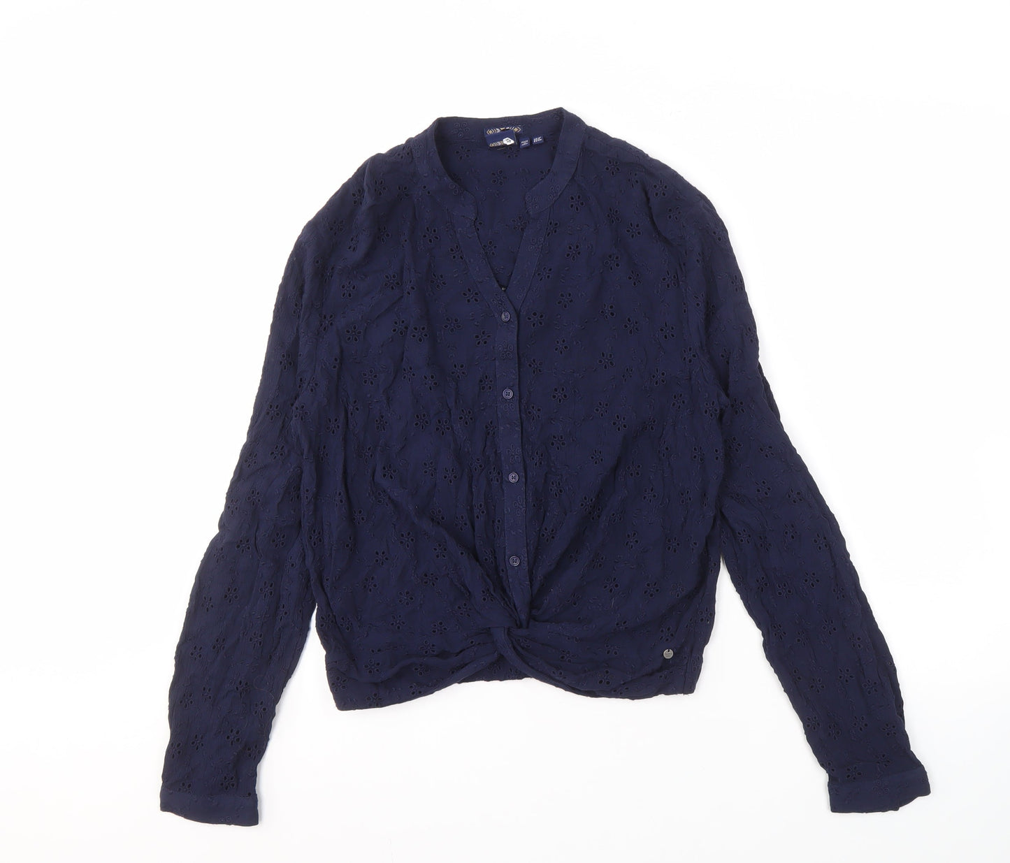 Womens UK Size 10 Superdry Blue Basic Blouse