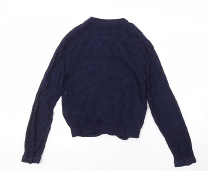 Womens UK Size 10 Superdry Blue Basic Blouse
