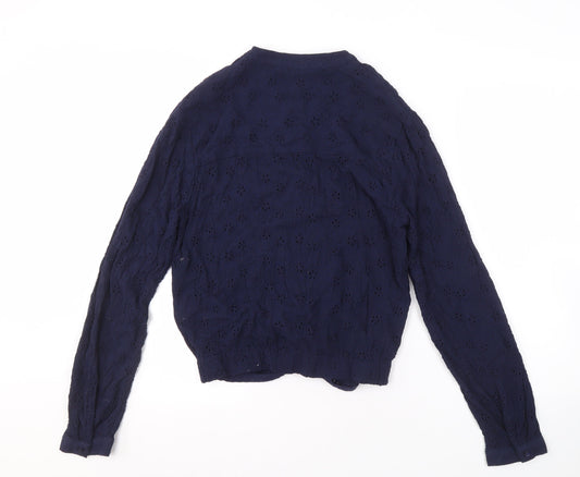 Womens UK Size 10 Superdry Blue Basic Blouse