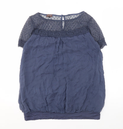 Womens UK Size L Phase Eight Blue Basic Blouse