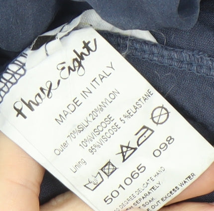 Womens UK Size L Phase Eight Blue Basic Blouse