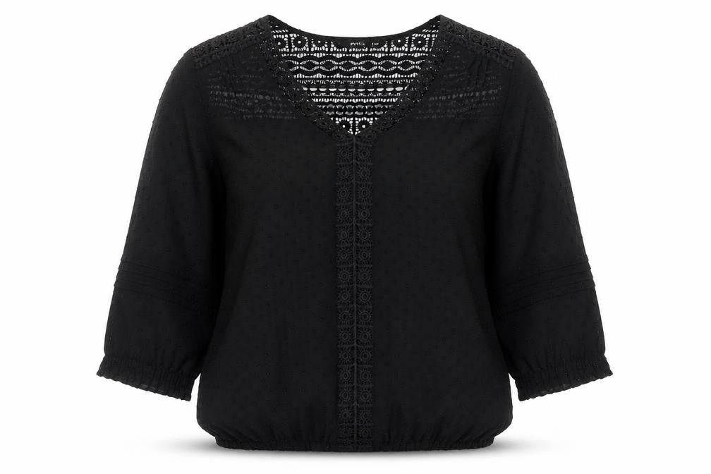 Womens UK Size 8 Oasis Black Basic Blouse