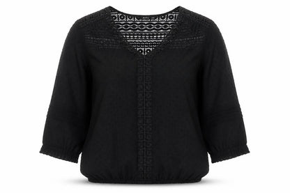 Womens UK Size 8 Oasis Black Basic Blouse