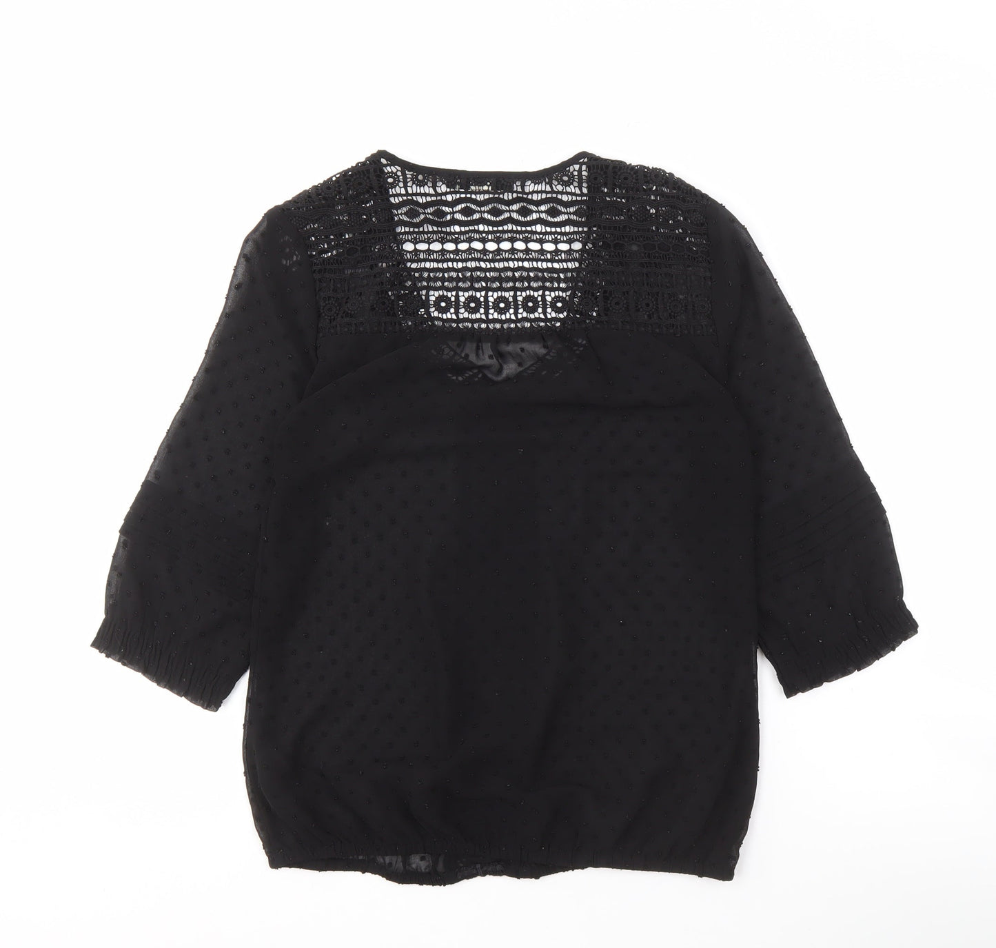 Womens UK Size 8 Oasis Black Basic Blouse