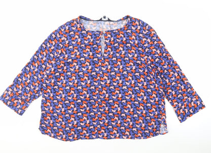 Womens UK Size 16 Crew Clothing Company Multicoloured Basic Blouse