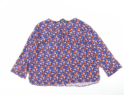 Womens UK Size 16 Crew Clothing Company Multicoloured Basic Blouse
