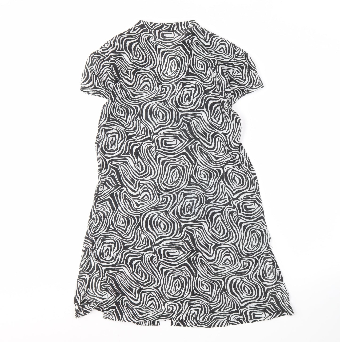 Monsoon Women's Black White Animal Print Dress Size 10