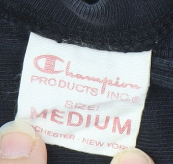 Mens UK Size M Champion Black  T-Shirt